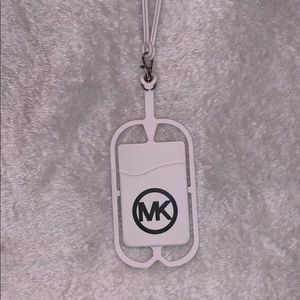 Michael Kors white card lanyard